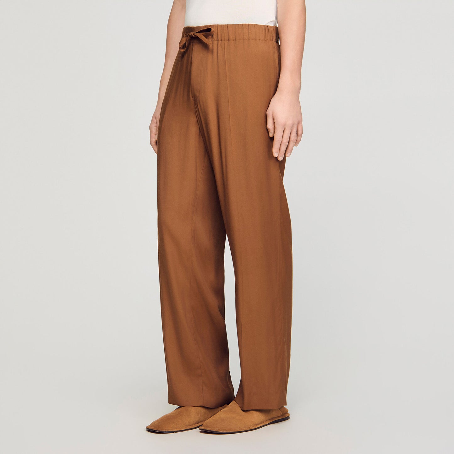 Pyjama Pant Drawstring Flowing Trousers Whisky