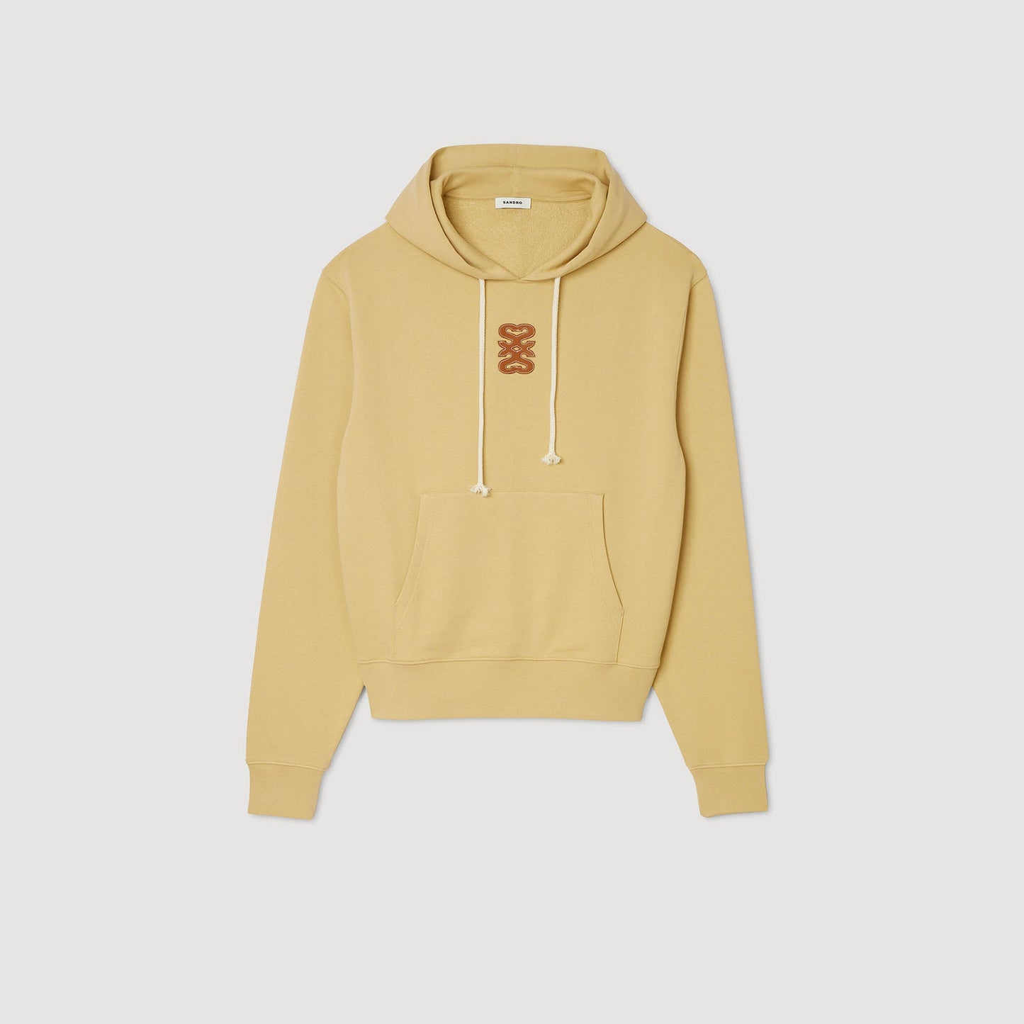 Hoodie Patch 4S Leather Patch Sweatshirt Ocher Yellow