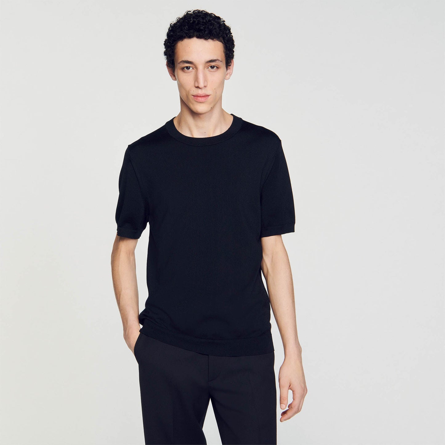 Knitted T-Shirt Black
