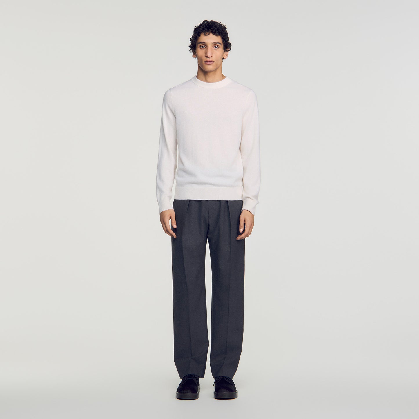 Crewneck Cashmere Cashmere jumper Ecru
