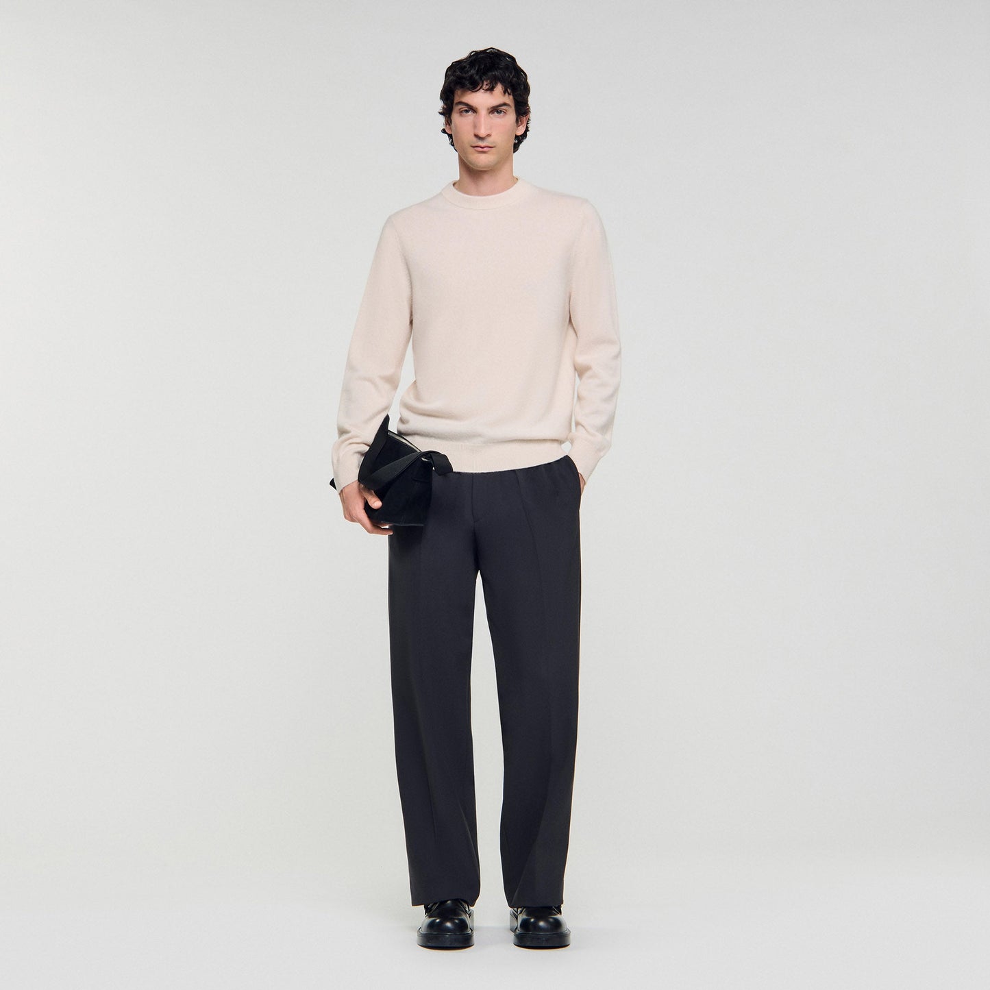 Crewneck Cashmere Cashmere Sweater Off White