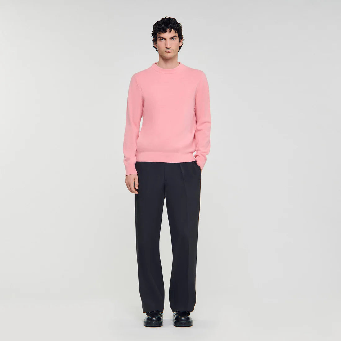 Crewneck Cashmere Sweater Baby Pink