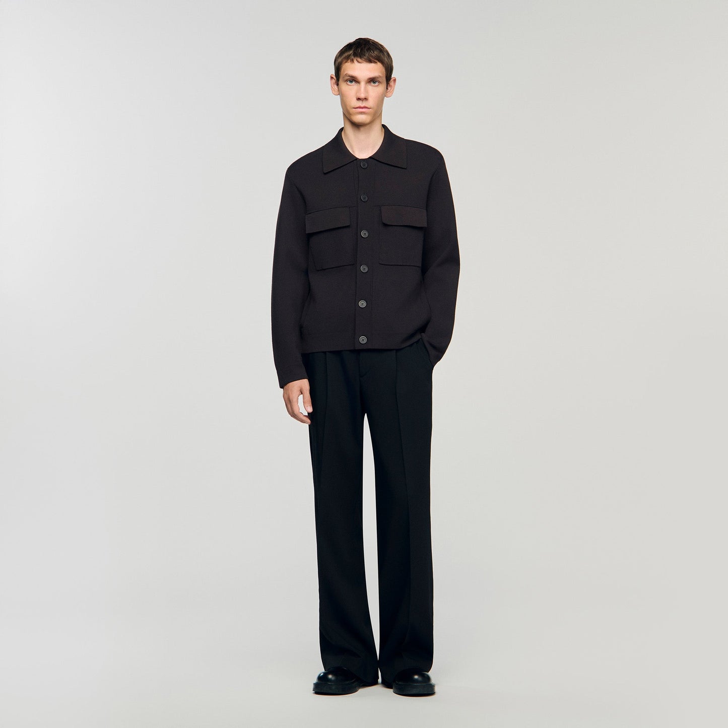 Home Cardigan Knit Jacket Chocolate