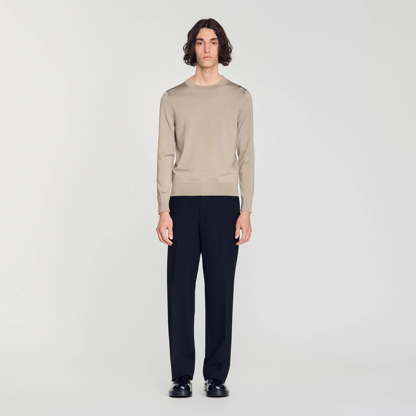 Pablo Crewneck Knit Jumper Light Taupe