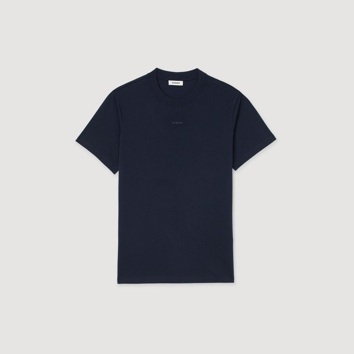 Rubber Sandro Tee Cotton T-Shirt With Logo Midnight Blue