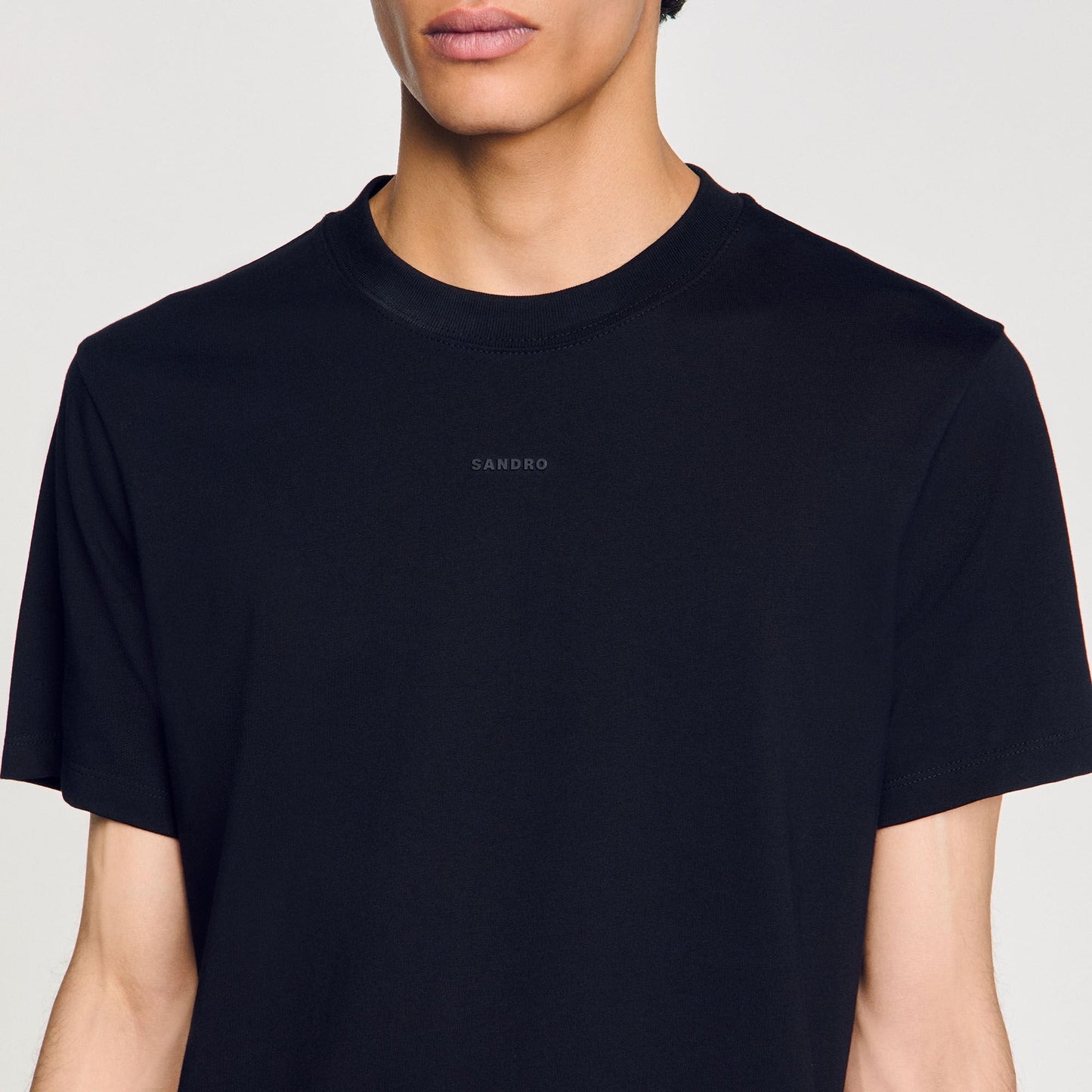Cotton T-Shirt With Logo Black