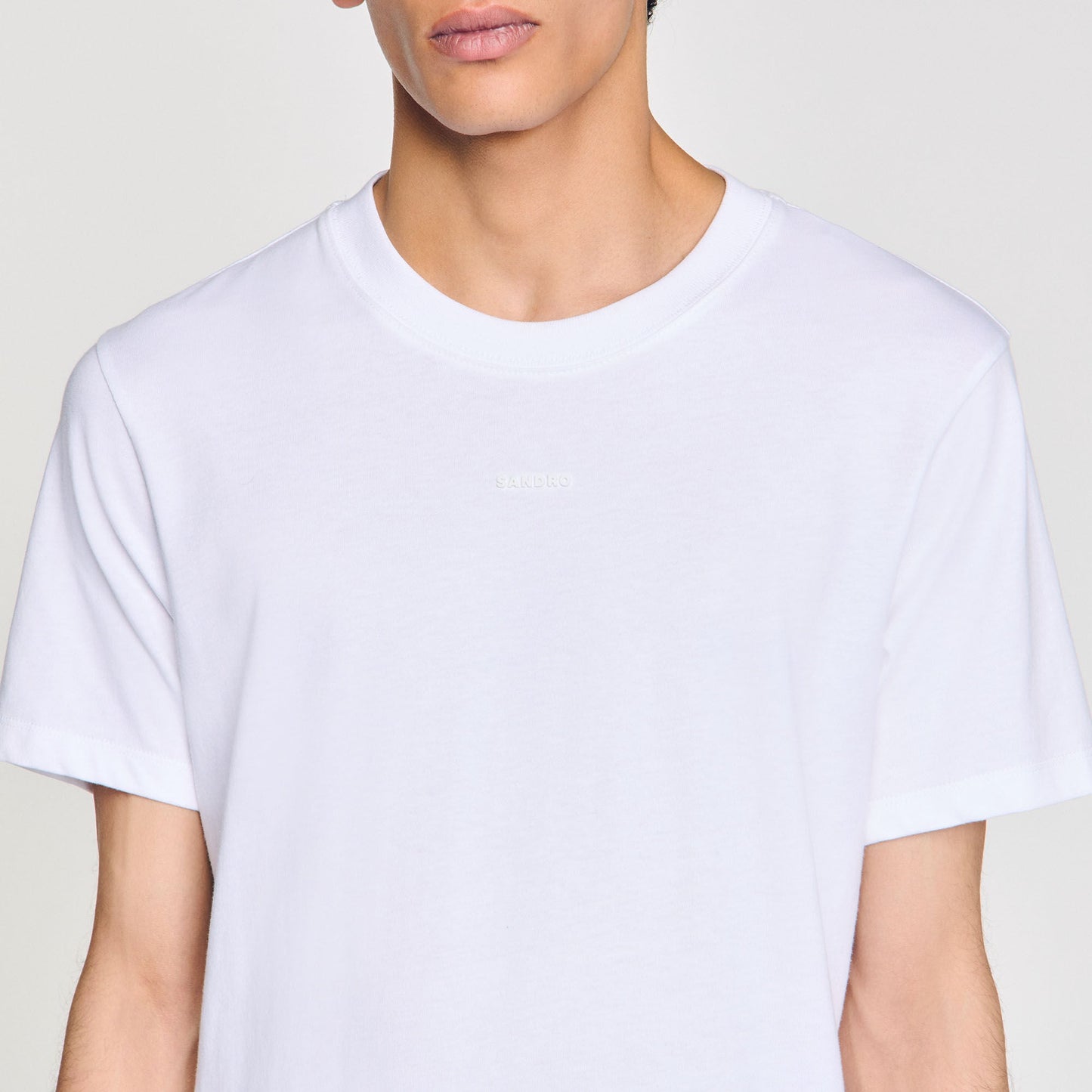 Cotton T-Shirt With Logo Optic White