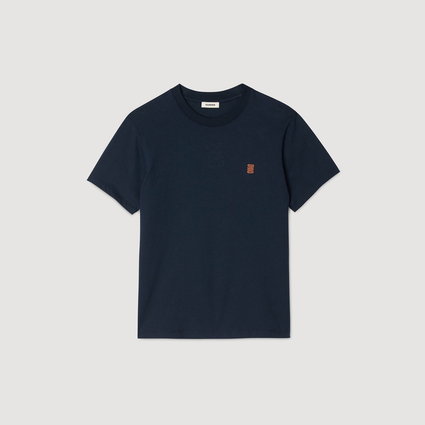 Tshirt Patch 4S Leather Logo T-Shirt Navy Blue