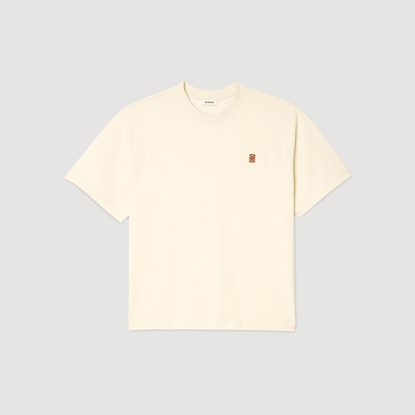 Tshirt Patch 4S Leather Logo T-Shirt Butter Cream