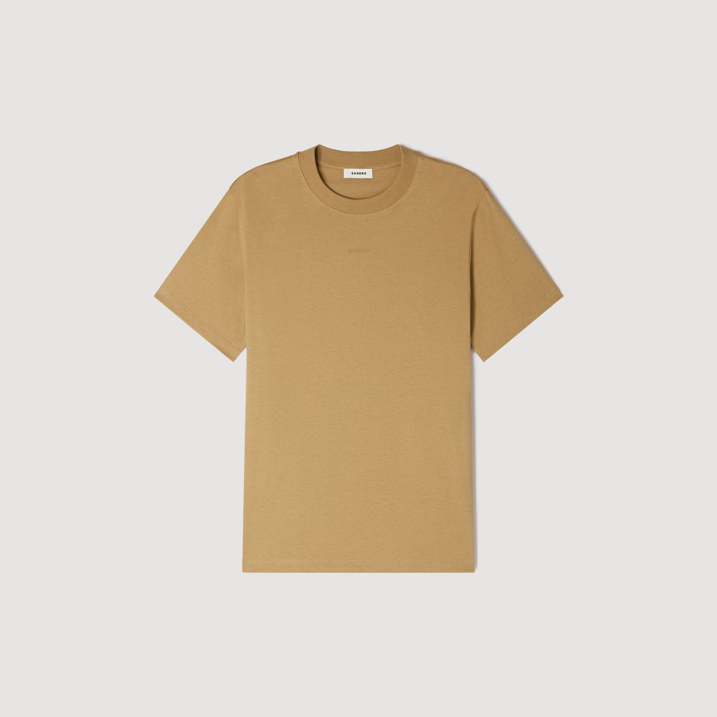 Sandro Logo Tee Cotton T-Shirt Beige