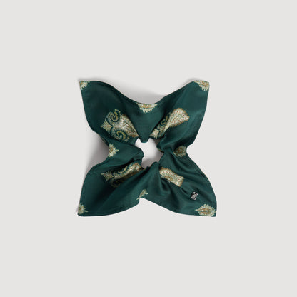 Chouchou Paisley print scrunchie Green