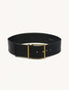 Wide Leather Belt Black