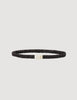 Elasticated Leather Belt Black