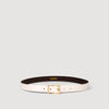 La Palais Royal Smooth Leather Belt Metal Buckle White