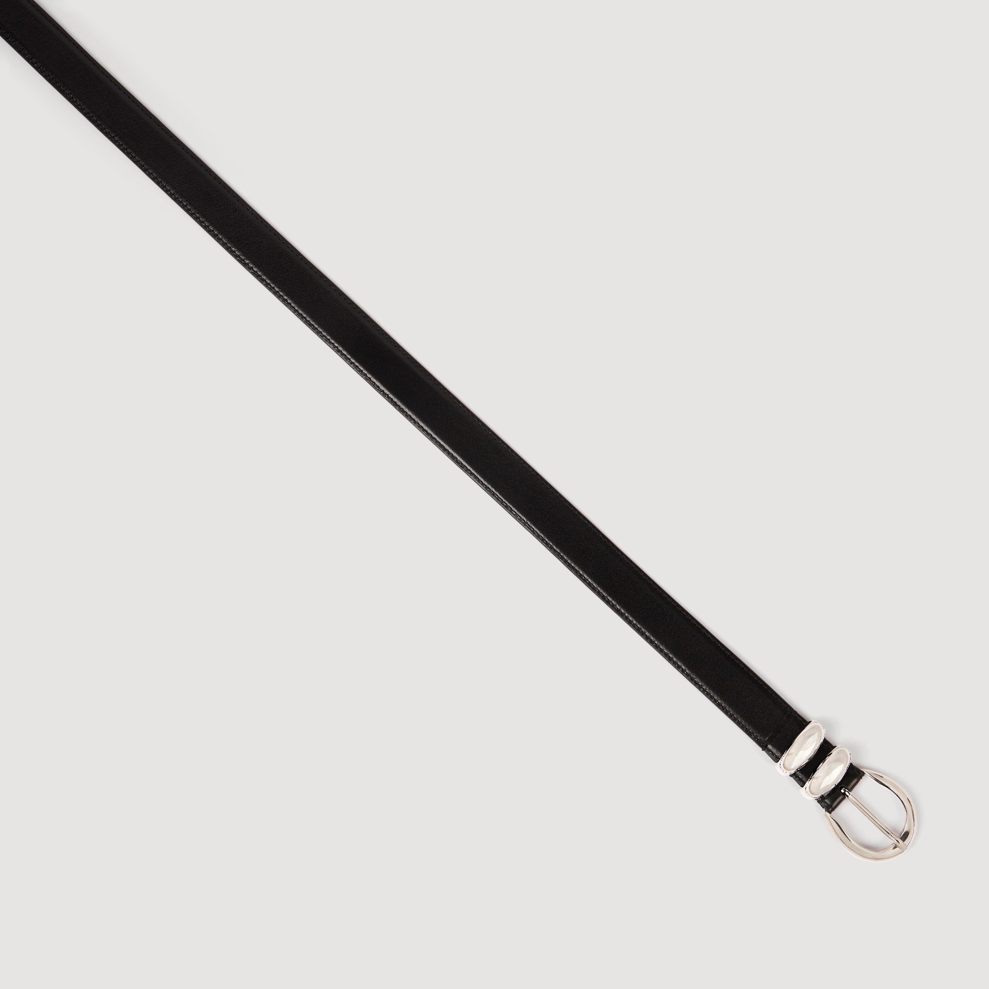 Ornella Belt Smooth Leather Belt Black