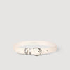 Ornella Belt Leather Belt With Metal Buckle White