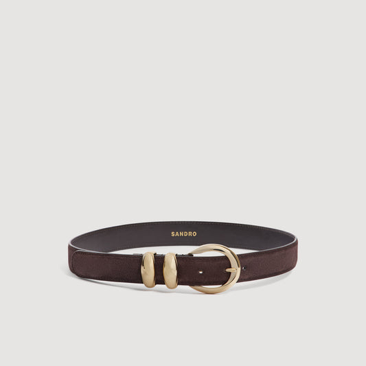 Ornella Belt Suede Leather Belt Brown