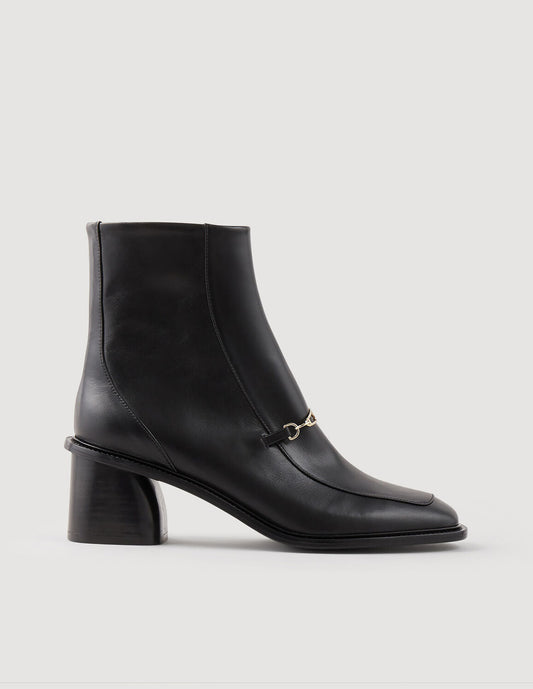 Leather Ankle Boots Black