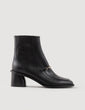 Amber Leather Ankle Boots Black