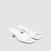 Lovely Heeled Leather Sandals White