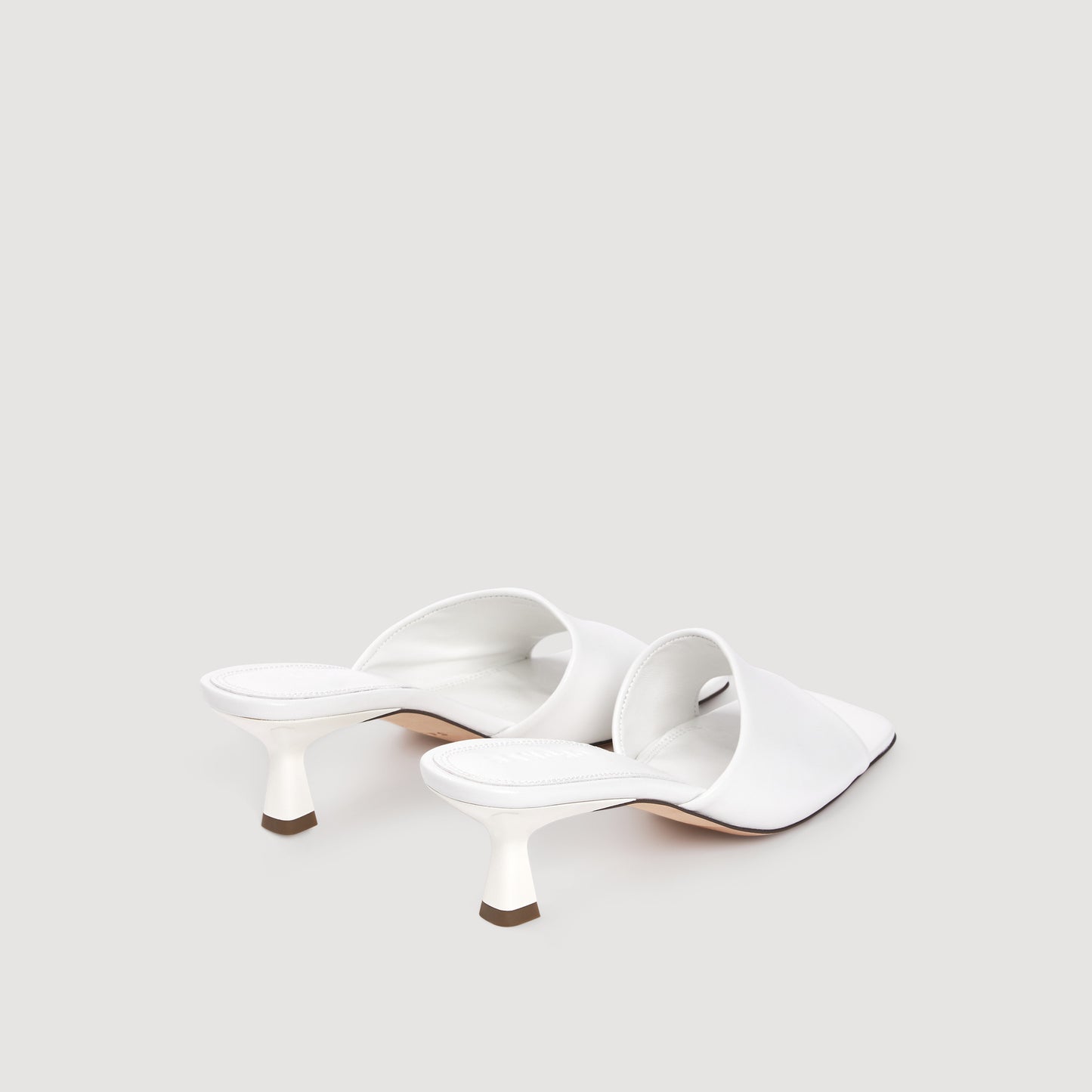 Lovely Heeled Leather Sandals White