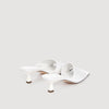 Lovely Heeled Leather Sandals White