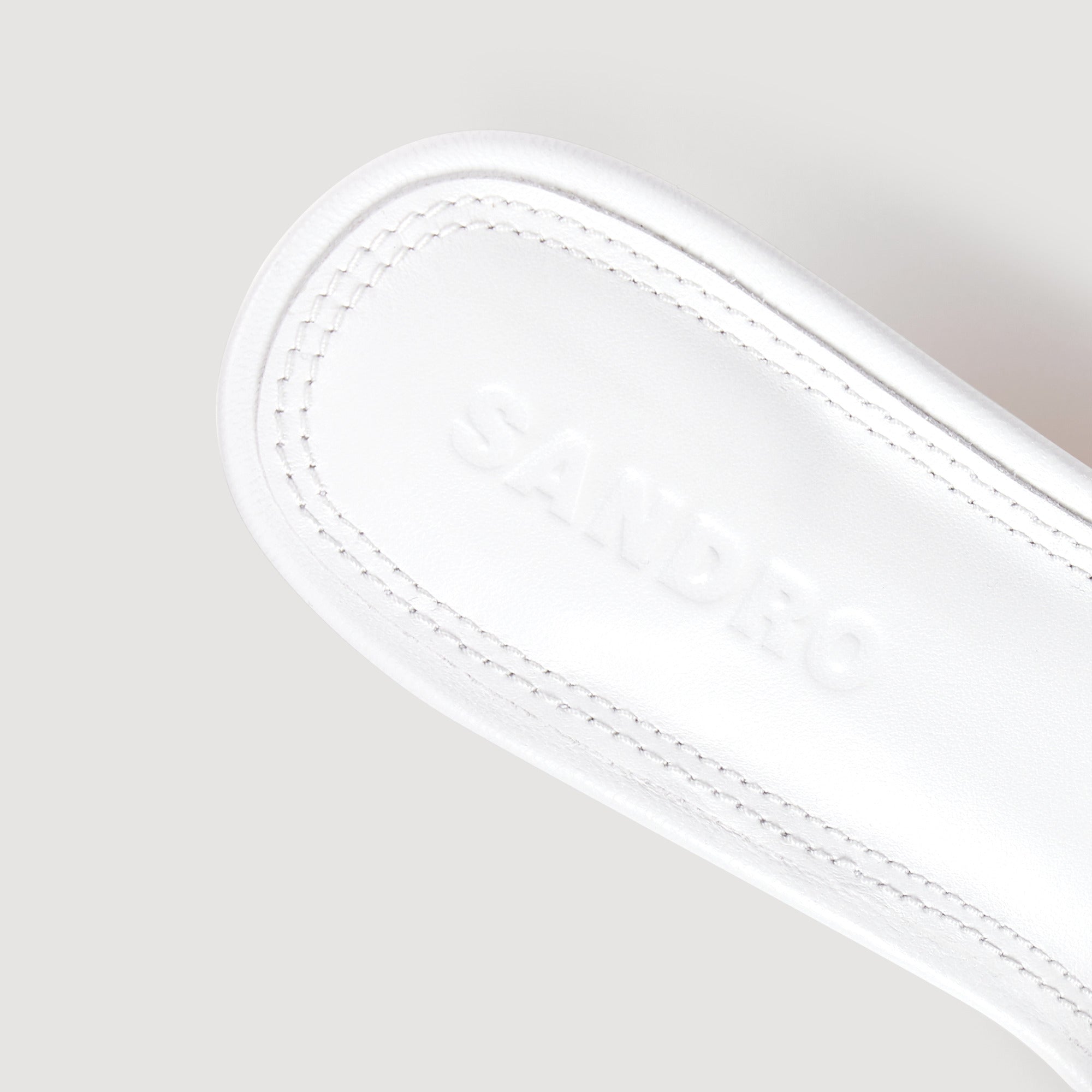 Lovely Heeled Leather Sandals White