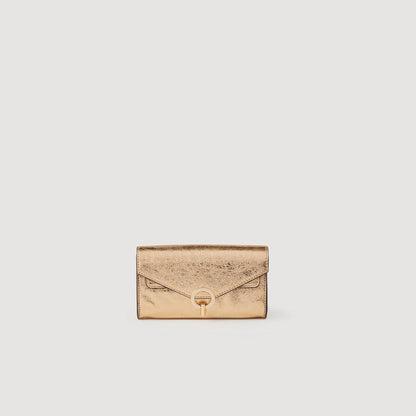 Yzapocket Gold Gold Leather Clutch Bag Gold