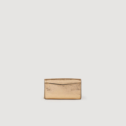 Yzapocket Gold Gold Leather Clutch Bag Gold