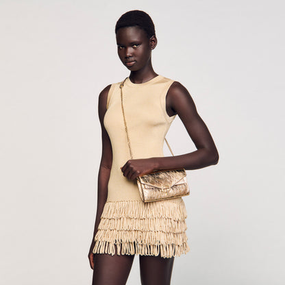 Yzapocket Gold Gold Leather Clutch Bag Gold