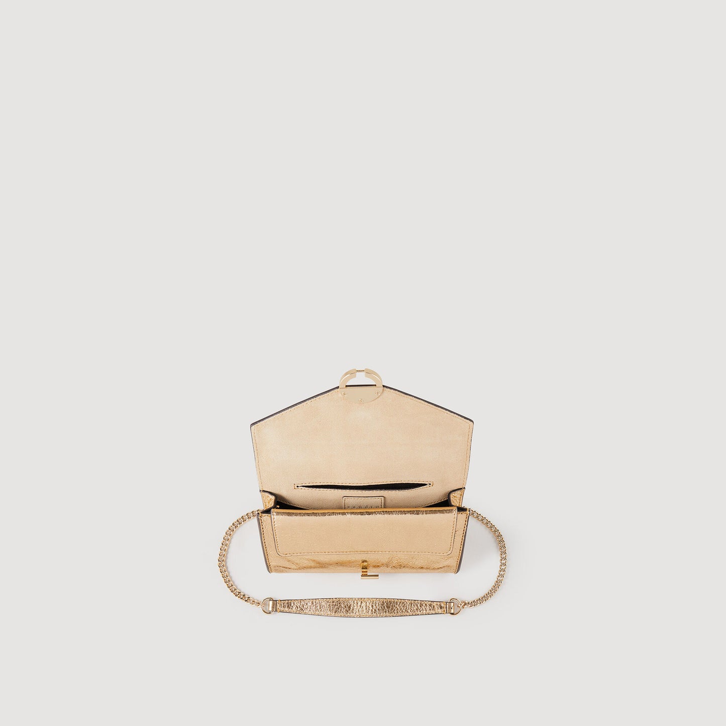Yzapocket Gold Gold Leather Clutch Bag Gold