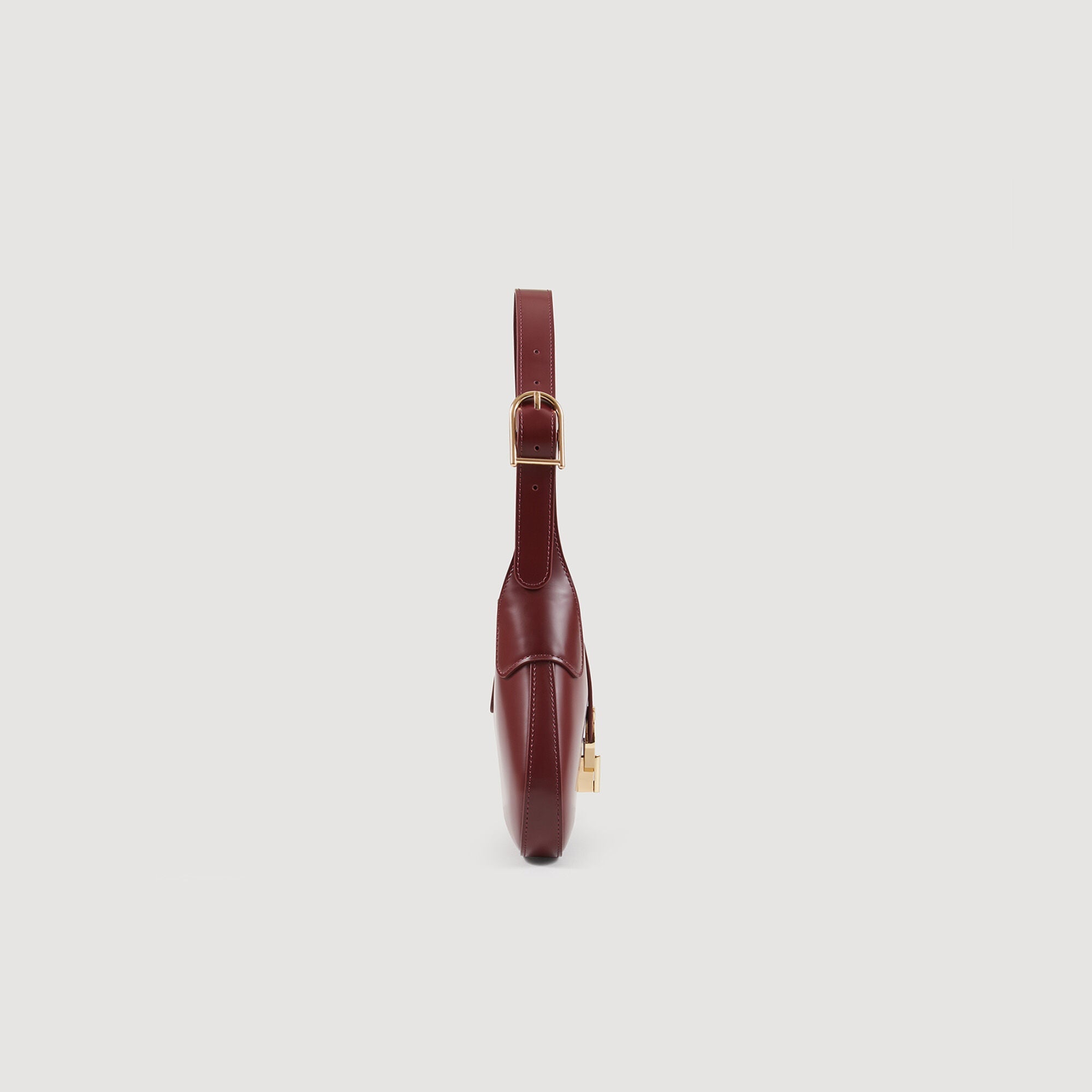 Baguette Bag In Certified Leather Bordeaux