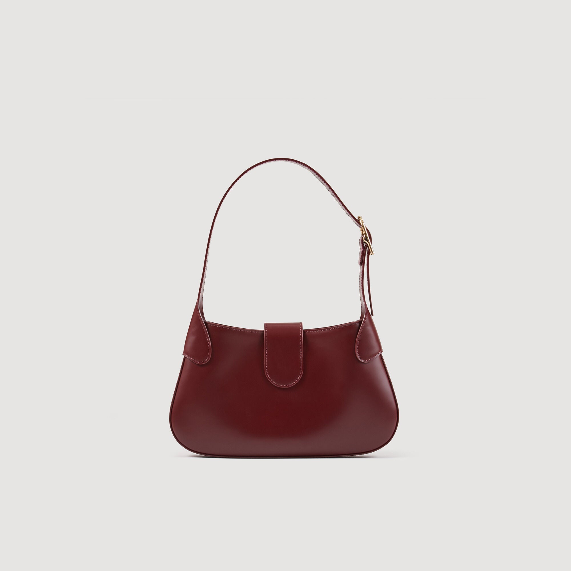 Baguette Bag In Certified Leather Bordeaux