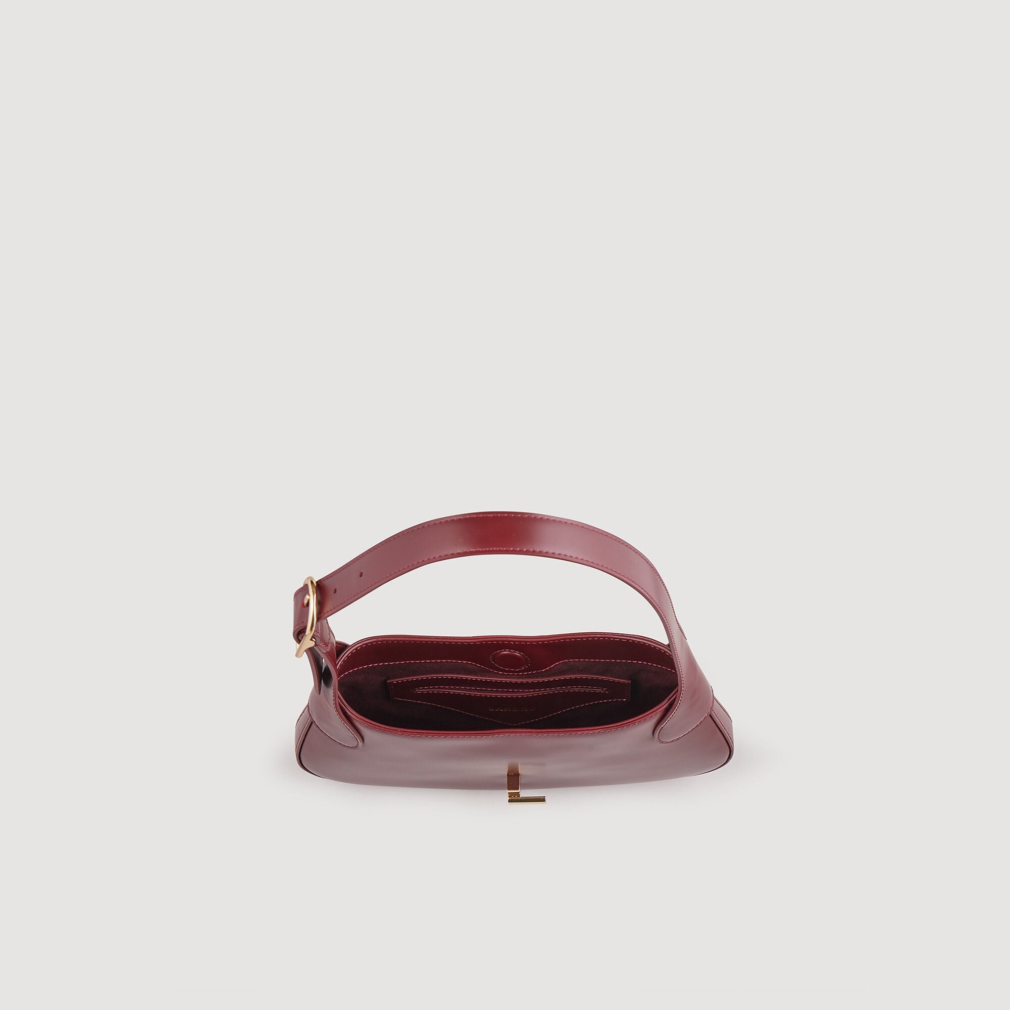 Baguette Bag In Certified Leather Bordeaux