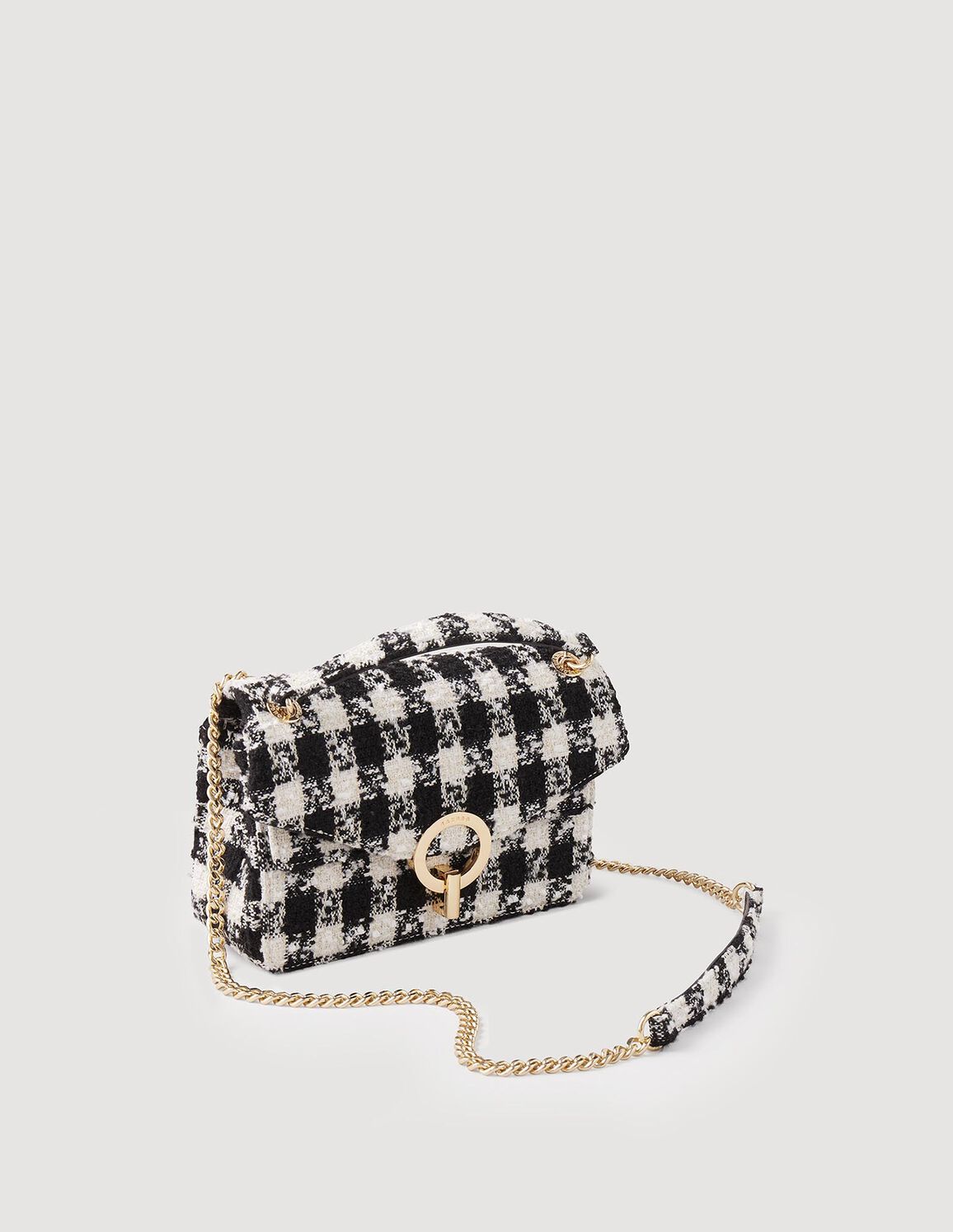 Women Black & White Houndstooth Printed Polyester Two-Handle Zipper-Up  Laptop Bag - Berrylush