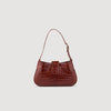 Mock Croc Leather Janet Bag Brown