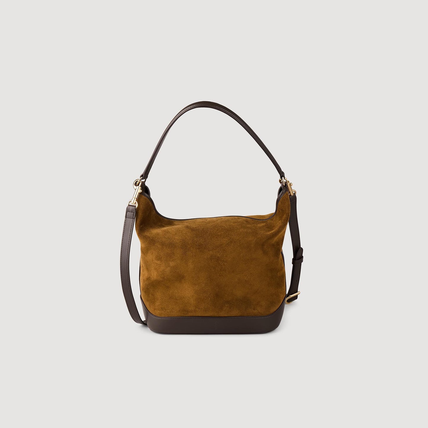 Suede And Leather Bucket Bag Tangoso Camel