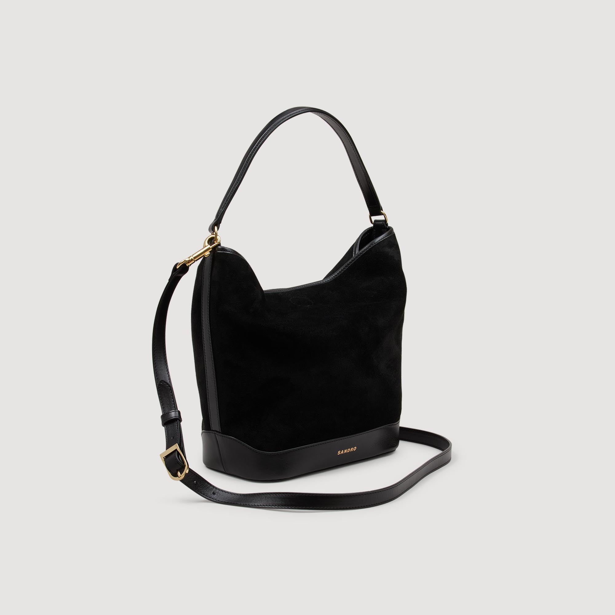 Tangoso Soft Suede Shopping Bag Black