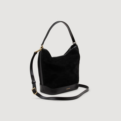 Tangoso Soft Suede Shopping Bag Black