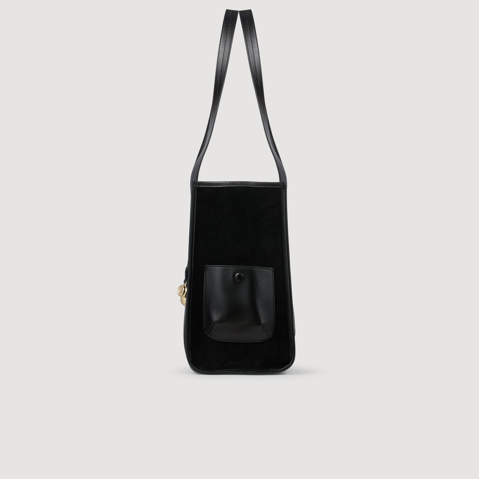 Medium 150 Soft Suede Shopping Bag Black