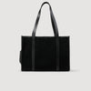 Medium 150 Soft Suede Shopping Bag Black