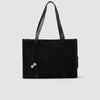 Medium 150 Soft Suede Shopping Bag Black