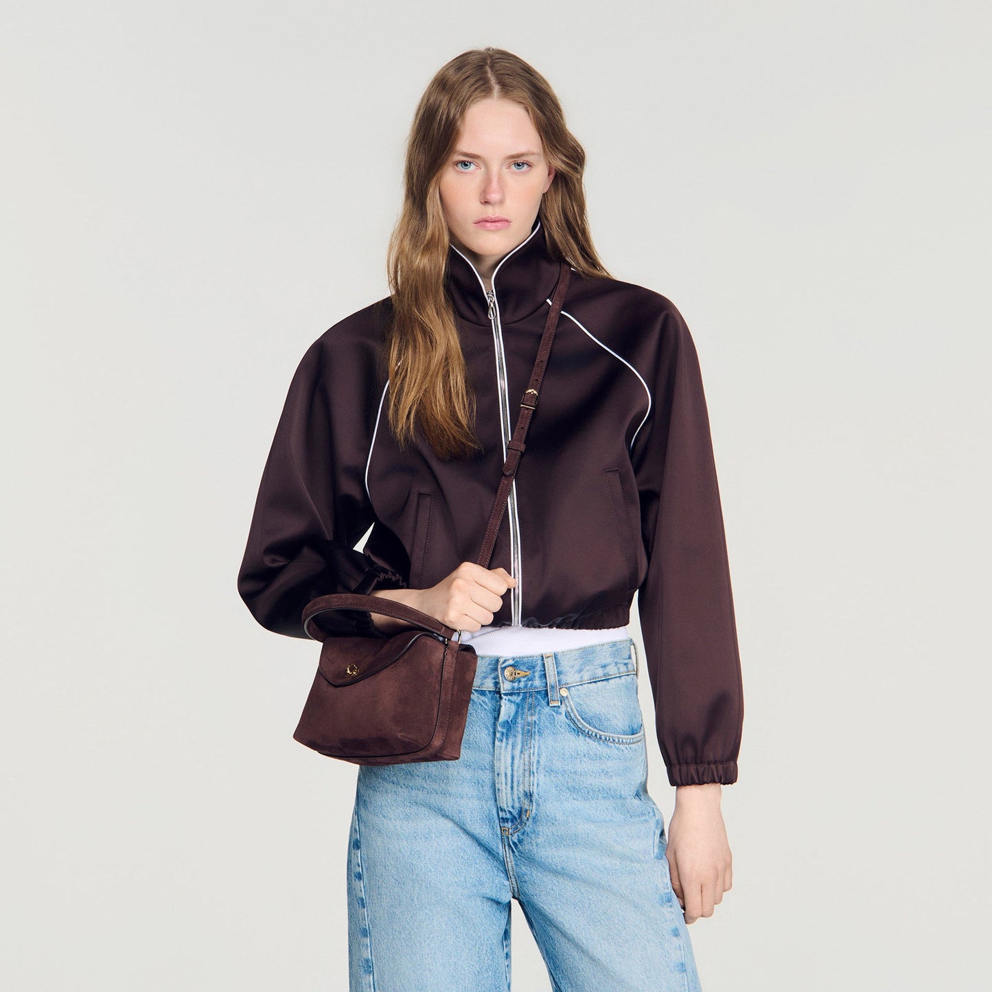 Le Mini Grand Bazaar  Structured Leather Bag Brown