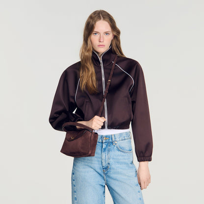 Le Mini Grand Bazaar  Structured Leather Bag Brown