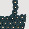 Lanea Beaded Crochet Bucket Bag DARK GREEN