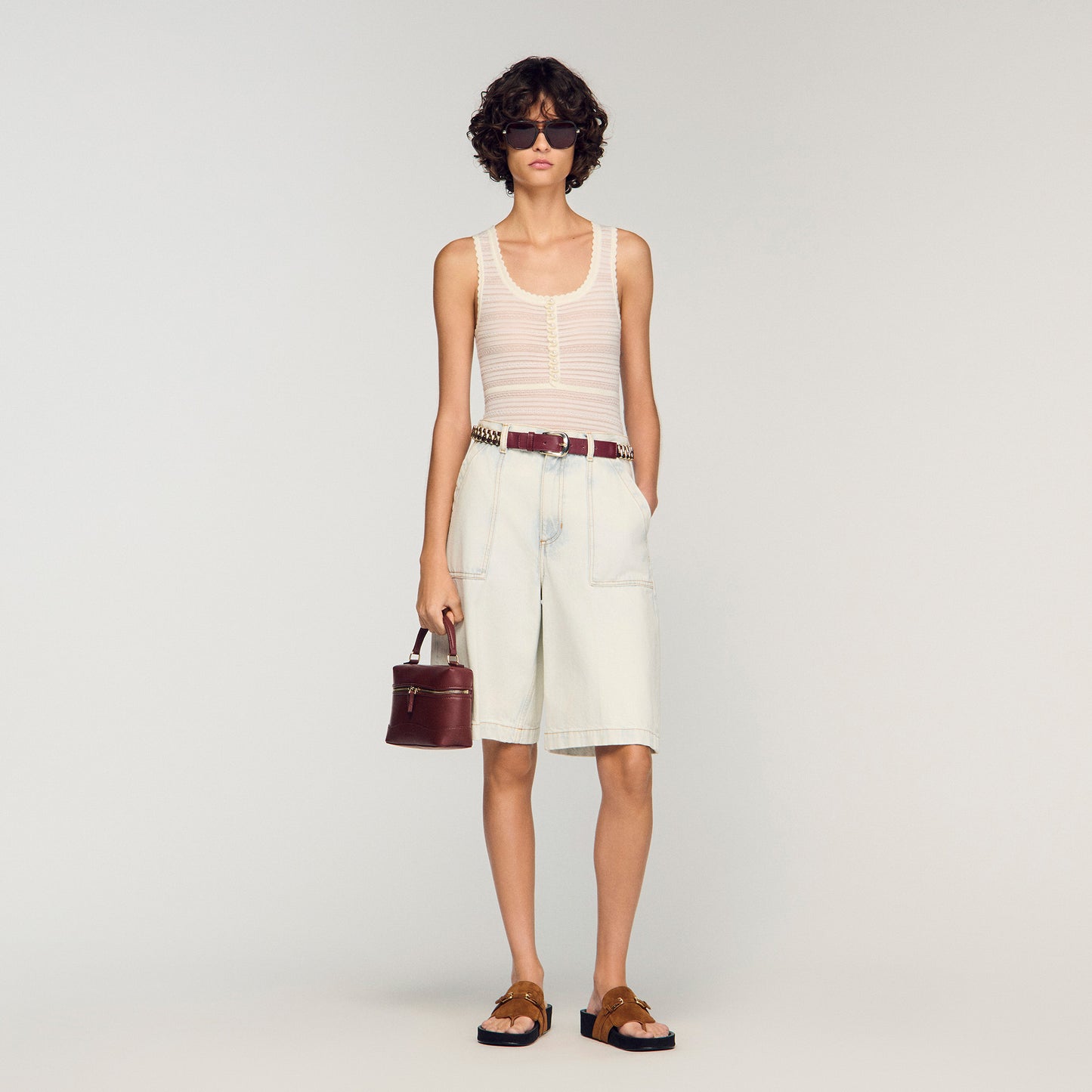 Zandaya Knit Bodysuit Ecru