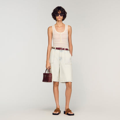 Zandaya Knit Bodysuit Ecru