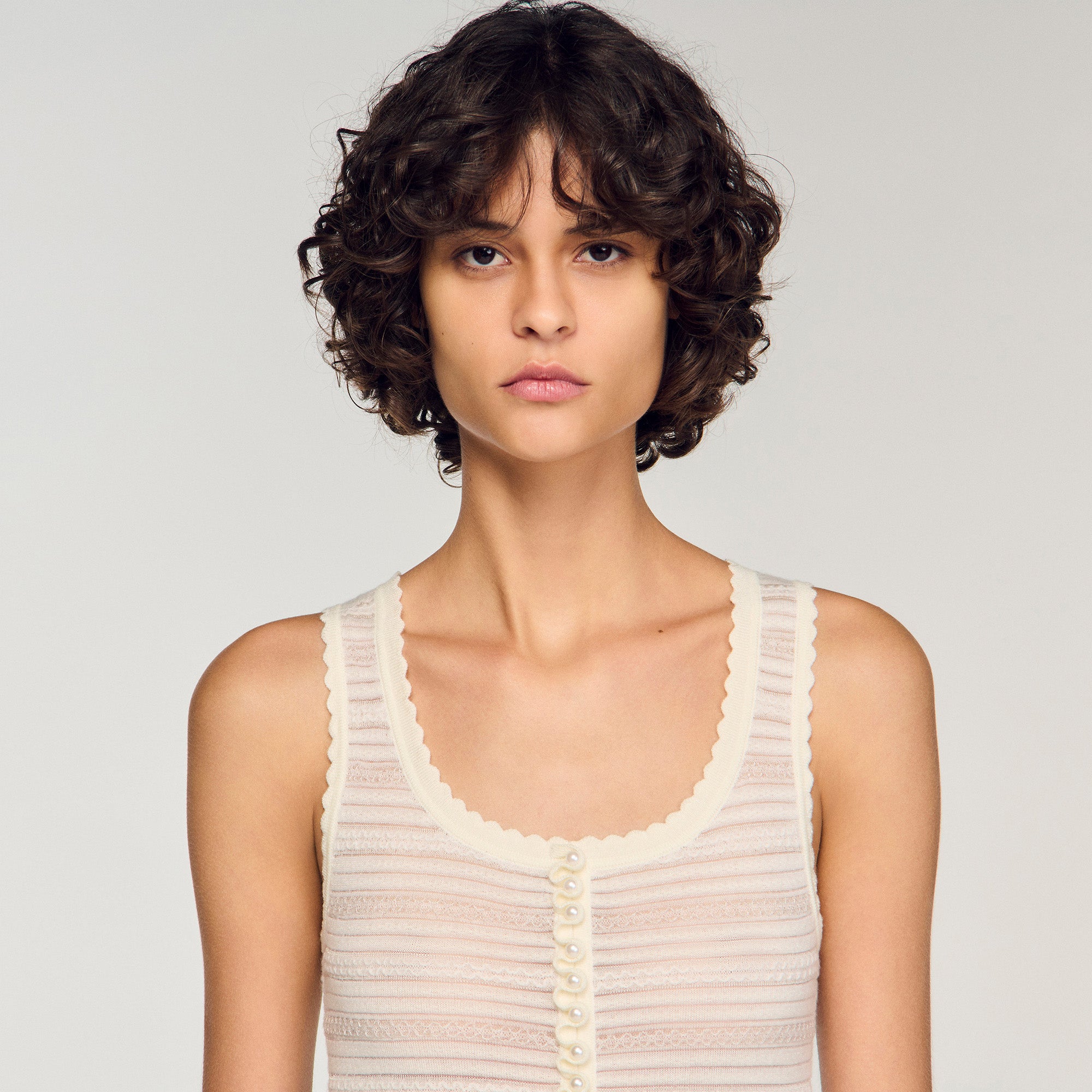 Zandaya Knit Bodysuit Ecru