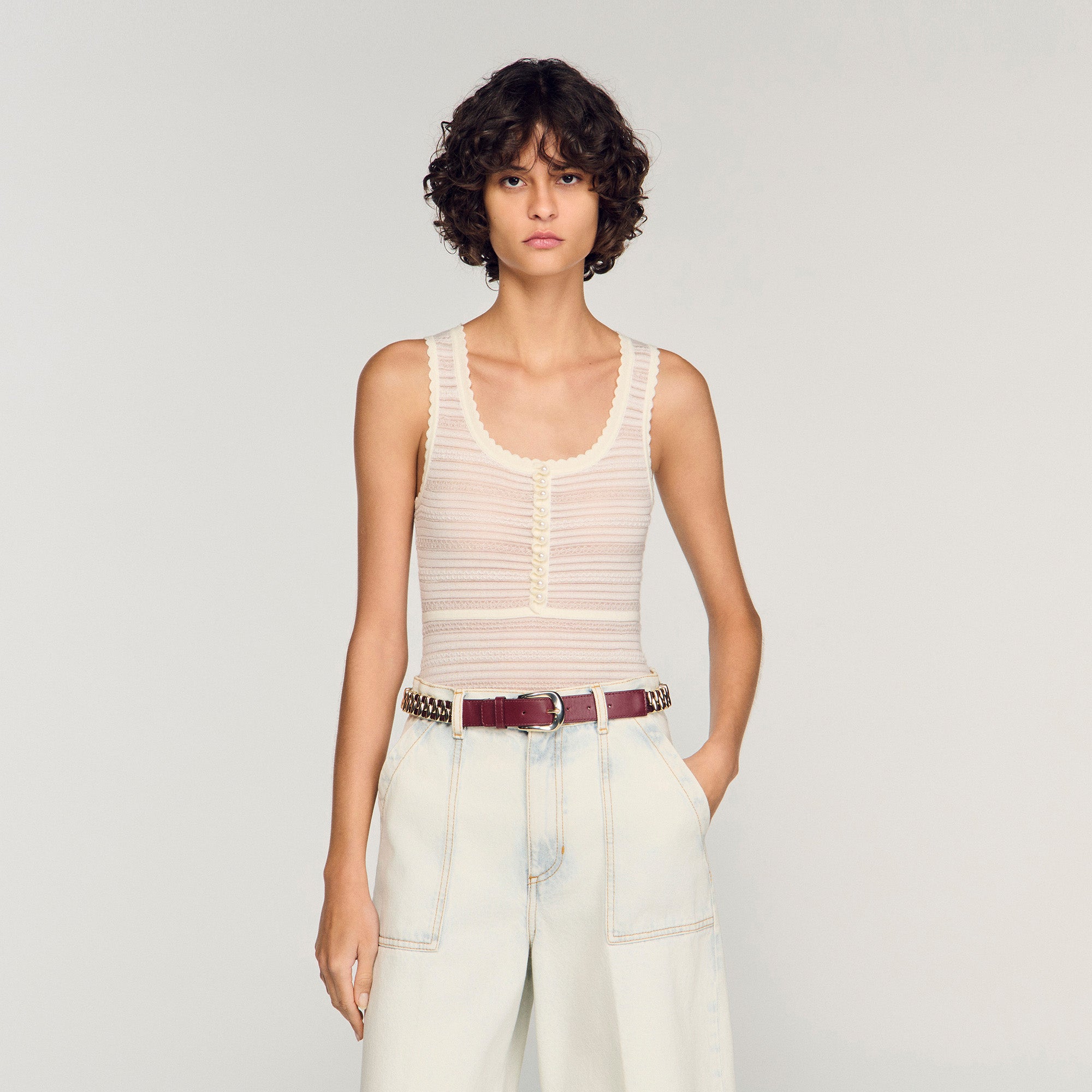 Zandaya Knit Bodysuit Ecru