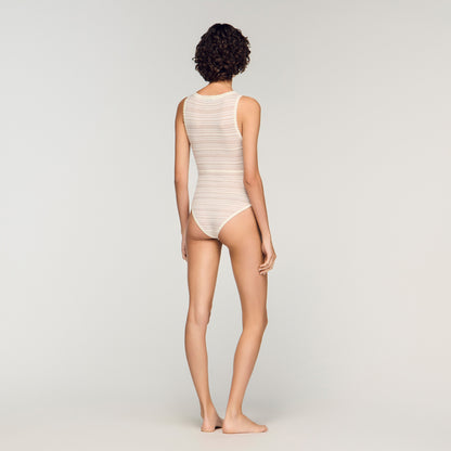 Zandaya Knit Bodysuit Ecru